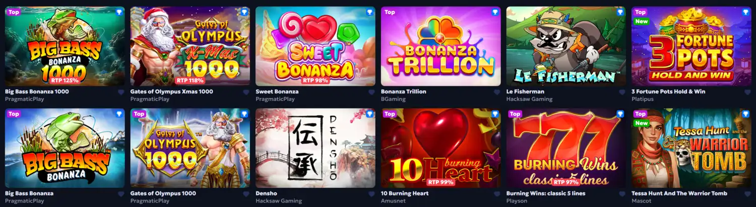 CasperBets Casino Top Slots