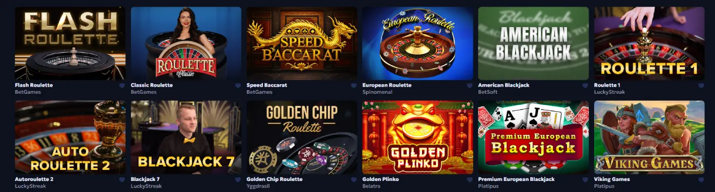 casperbets casino tables
